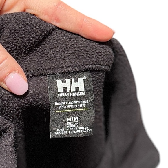 Helly Hanson Daybreaker 1/4 Zip Black Fleece Polartec Jacket Size Medium - Picture 11 of 16